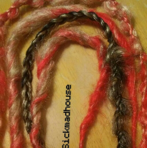 4 Blonde Red Black Synthetic Dreads Dreadlocks - Picture 1 of 4